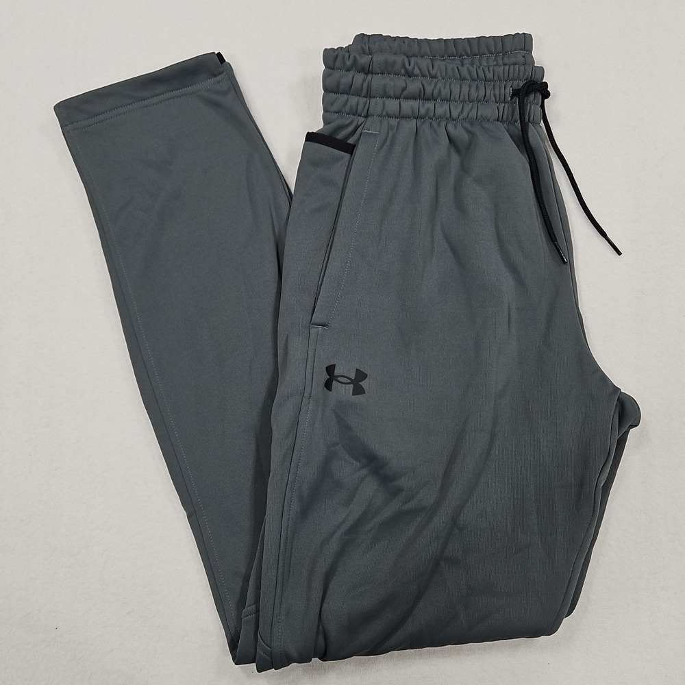 Under Armour Mens M Loose Fit Fleece Pants Gray Training Sweatpants Pockets
